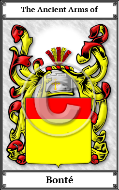 Bonté Family Crest Download (JPG)  Book Plated - 150 DPI