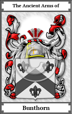 Bunthorn Family Crest Download (JPG) Book Plated - 600 DPI