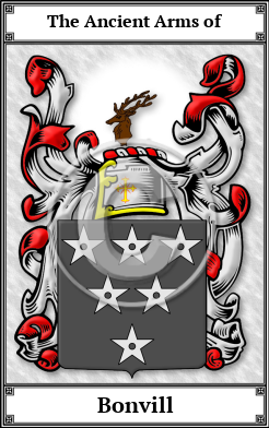 Bonvill Family Crest Download (JPG)  Book Plated - 150 DPI