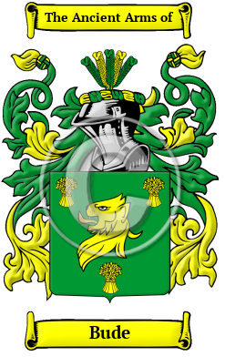 Bude Family Crest Download (JPG) Heritage Series - 600 DPI