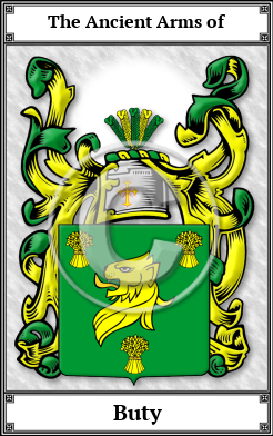 Buty Family Crest Download (JPG) Book Plated - 600 DPI