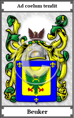 Beuker Family Crest Download (JPG)  Book Plated - 150 DPI