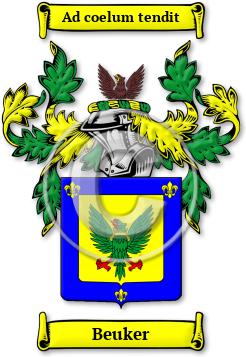 Beuker Family Crest Download (jpg) Legacy Series - 150 DPI
