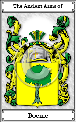 Boeme Family Crest Download (JPG)  Book Plated - 150 DPI