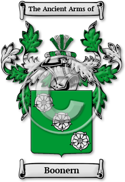 Boonern Family Crest Download (jpg) Legacy Series - 150 DPI