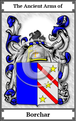 Borchar Family Crest Download (JPG) Book Plated - 600 DPI