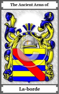 La-borde Family Crest Download (JPG)  Book Plated - 150 DPI