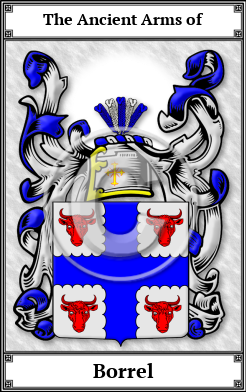 Borrel Family Crest Download (JPG) Book Plated - 600 DPI