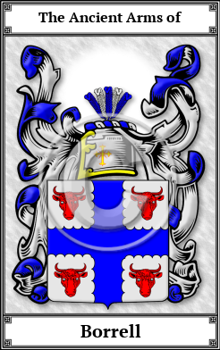 Borrell Family Crest Download (JPG) Book Plated - 600 DPI
