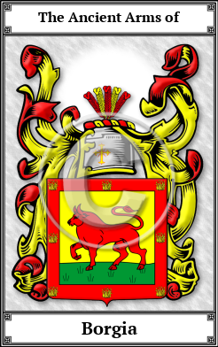 Borgia Family Crest Download (JPG)  Book Plated - 150 DPI