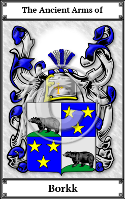 Borkk Family Crest Download (JPG)  Book Plated - 150 DPI