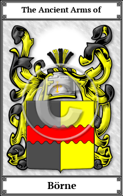 Börne Family Crest Download (JPG) Book Plated - 600 DPI