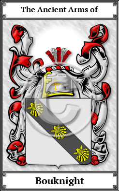 Bouknight Family Crest Download (JPG)  Book Plated - 150 DPI