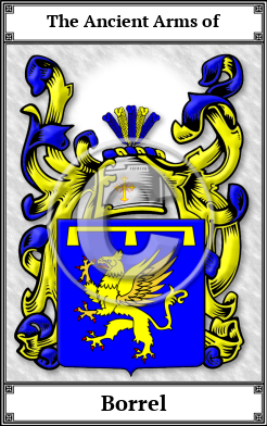 Borrel Family Crest Download (JPG) Book Plated - 600 DPI