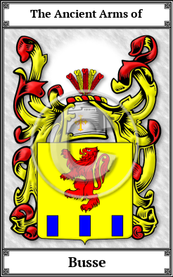 Busse Family Crest Download (JPG) Book Plated - 600 DPI