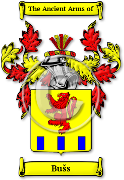 Bušs Family Crest Download (jpg) Legacy Series - 150 DPI