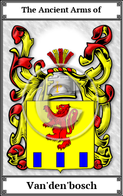 Van'den'bosch Family Crest Download (JPG)  Book Plated - 150 DPI