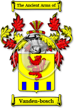 Vanden-bosch Family Crest Download (jpg) Legacy Series - 150 DPI