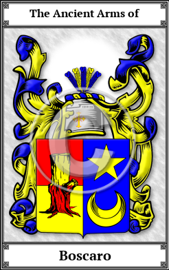 Boscaro Family Crest Download (JPG)  Book Plated - 150 DPI