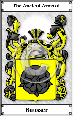 Bausser Family Crest Download (JPG)  Book Plated - 150 DPI
