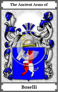 Boselli Family Crest Download (JPG) Book Plated - 600 DPI