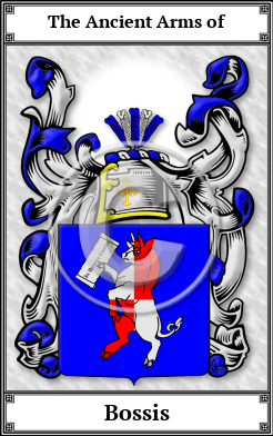 Bossis Family Crest Download (JPG)  Book Plated - 150 DPI