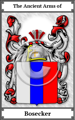 Bosecker Family Crest Download (JPG) Book Plated - 600 DPI