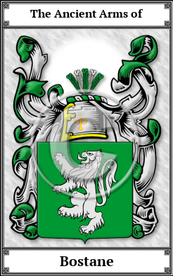 Bostane Family Crest Download (JPG) Book Plated - 600 DPI