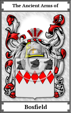Bosfield Family Crest Download (JPG) Book Plated - 600 DPI
