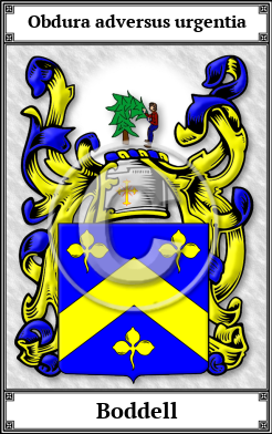 Boddell Family Crest Download (JPG)  Book Plated - 150 DPI