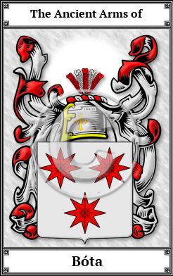 Bóta Family Crest Download (JPG)  Book Plated - 150 DPI