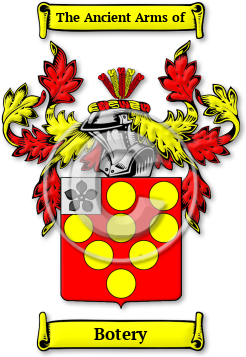 Botery Family Crest Download (jpg) Legacy Series - 150 DPI