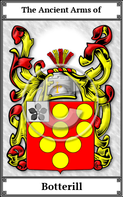 Botterill Family Crest Download (JPG)  Book Plated - 150 DPI