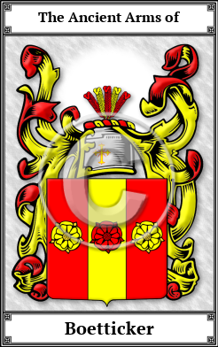 Boetticker Family Crest Download (JPG)  Book Plated - 150 DPI