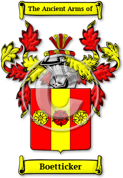 Boetticker Family Crest Download (jpg) Legacy Series - 150 DPI
