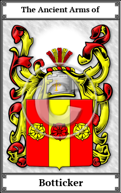 Botticker Family Crest Download (JPG)  Book Plated - 150 DPI