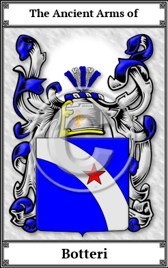 Botteri Family Crest Download (JPG)  Book Plated - 150 DPI