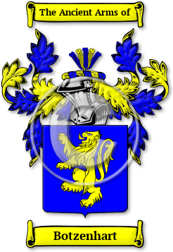 Botzenhart Family Crest Download (jpg) Legacy Series - 150 DPI