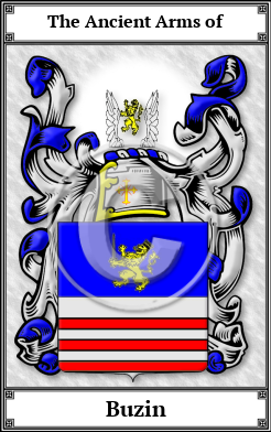 Buzin Family Crest Download (JPG) Book Plated - 600 DPI
