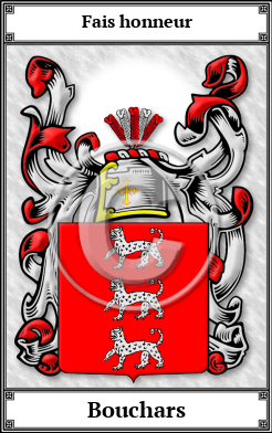 Bouchars Family Crest Download (JPG)  Book Plated - 150 DPI
