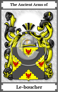 Le-boucher Family Crest Download (JPG) Book Plated - 600 DPI