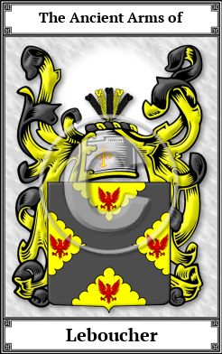 Leboucher Family Crest Download (JPG)  Book Plated - 150 DPI
