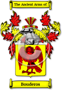 Bouderos Family Crest Download (jpg) Legacy Series - 150 DPI