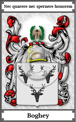 Boghey Family Crest Download (JPG) Book Plated - 600 DPI