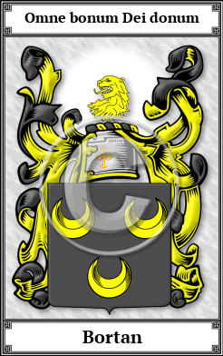 Bortan Family Crest Download (JPG) Book Plated - 600 DPI