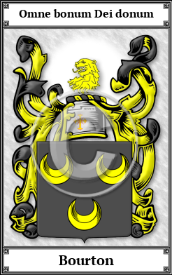 Bourton Family Crest Download (JPG) Book Plated - 600 DPI