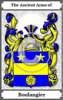Boulangier Family Crest Download (JPG)  Book Plated - 150 DPI