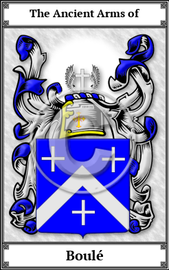 Boulé Family Crest Download (JPG)  Book Plated - 150 DPI