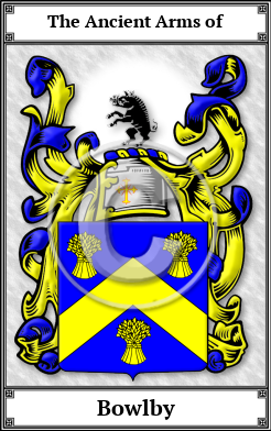 Bowlby Family Crest Download (JPG)  Book Plated - 150 DPI