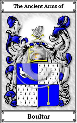 Boultar Family Crest Download (JPG) Book Plated - 600 DPI